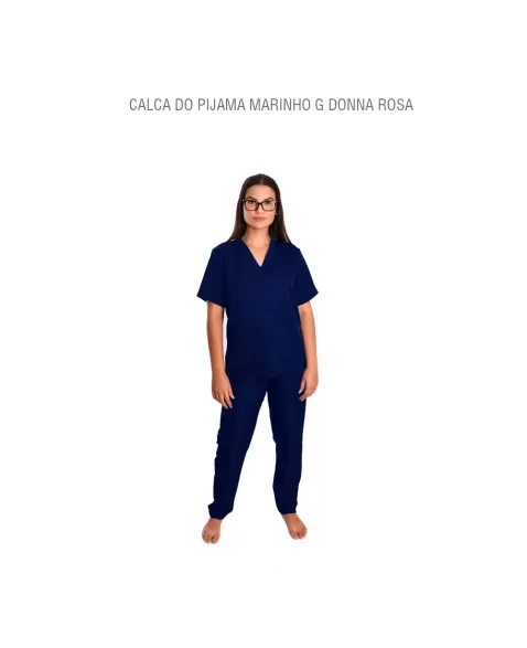 CALCA DO PIJAMA/SCRUBS MARINHO G DONNA ROSA