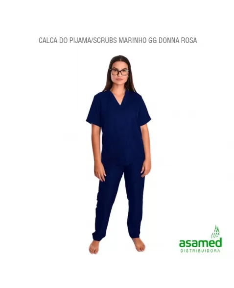 CALCA DO PIJAMA/SCRUBS MARINHO GG DONNA ROSA