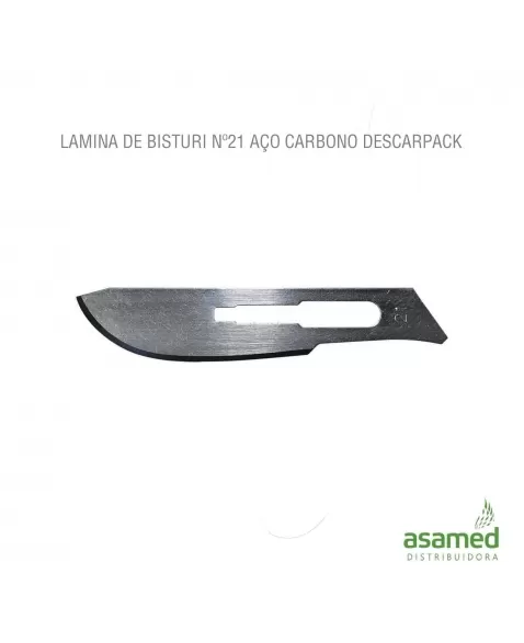 LAMINA DE BISTURI Nº21 ACO CARBONO DESCARPACK