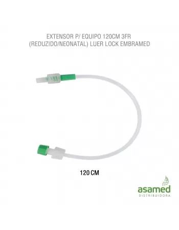 EXTENSOR P/ EQUIPO 120CM 3FR (REDUZIDO/NEONATAL) LUER LOCK EMBRAMED