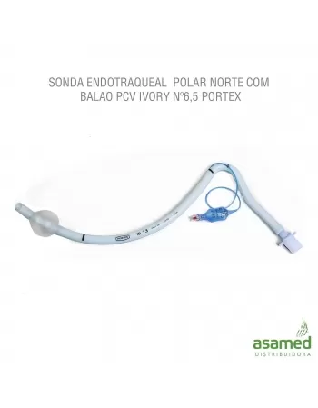 SONDA ENDOTRAQUEAL POLAR NORTE COM BALAO PCV IVORY Nº6,5 PORTEX