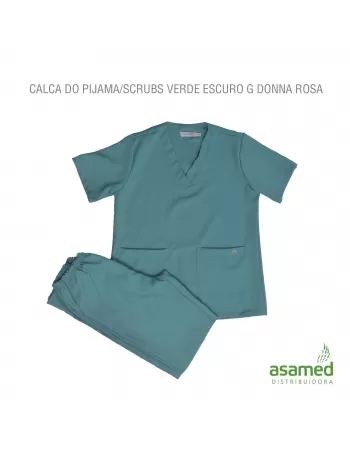 CALCA DO PIJAMA/SCRUBS VERDE ESCURO G DONNA ROSA