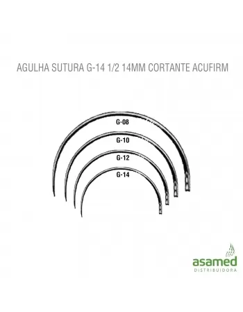 AGULHA SUTURA G-14 1/2 23MM CORTANTE ACUFIRM