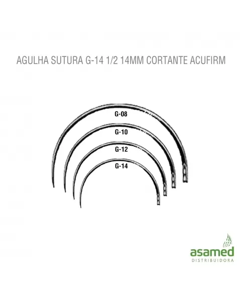 AGULHA SUTURA G-14 1/2 23MM CORTANTE ACUFIRM