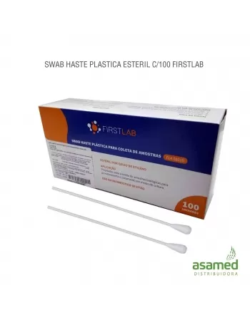 SWAB HASTE PLASTICA ESTERIL C/100 FIRSTLAB