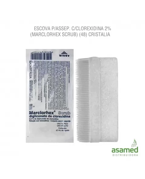 ESCOVA P/ASSEPSIA C/CLOREXIDINA 2% C/48UND (MARCLORHEX SCRUB) CRISTALIA