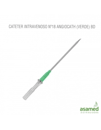 CATETER INTRAVENOSO ANGIOCATH 18G 1,88IN (VERDE) BD