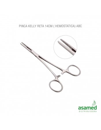 PINCA KELLY 14CM RETA (HEMOSTATICA) ABC