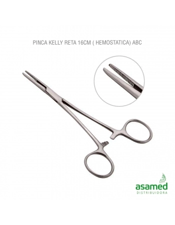 PINCA KELLY 16CM RETA (HEMOSTATICA) ABC