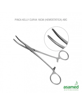 PINCA KELLY 16CM CURVA (HEMOSTATICA) ABC