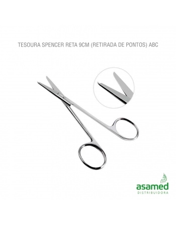 TESOURA SPENCER RETA 9CM (RETIRADA DE PONTOS) ABC