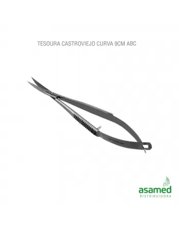 TESOURA CASTROVIEJO CURVA 9CM ABC