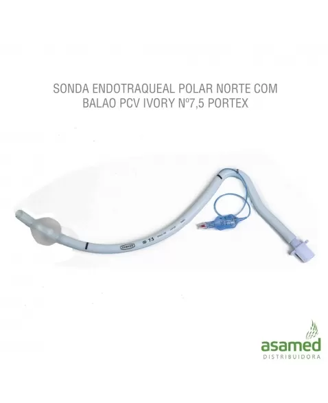 SONDA ENDOTRAQUEAL POLAR NORTE COM BALAO PCV IVORY Nº7,5 PORTEX