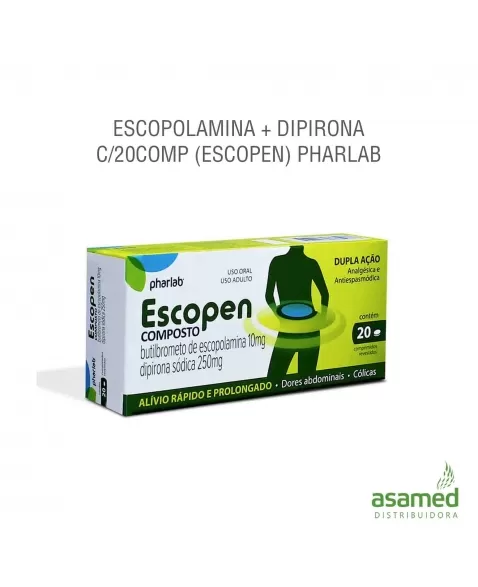 ESCOPOLAMINA + DIPIRONA C/20COMP (ESCOPEN) PHARLAB