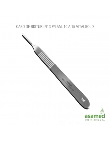 CABO DE BISTURI Nº 3 P/LAM. 10 A 15 VITALGOLD