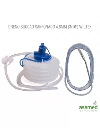 DRENO SUCCAO SANFONADO 4.8MM (3/16\") WILTEX