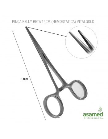 PINCA KELLY 14CM RETA (HEMOSTATICA) VITALGOLD