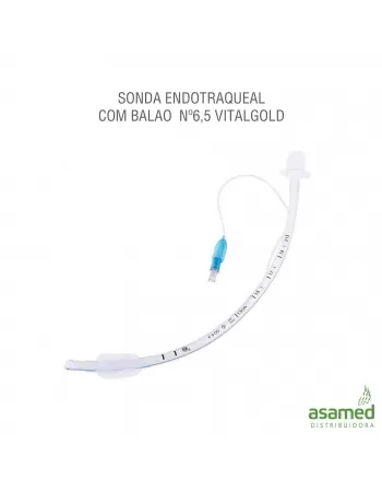 SONDA ENDOTRAQUEAL COM BALAO Nº6,5 VITALGOLD