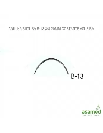 AGULHA SUTURA B-13 3/8 26MM CORTANTE ACUFIRM