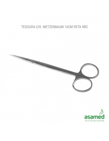 TESOURA METZENBAUM 15CM RETA ABC