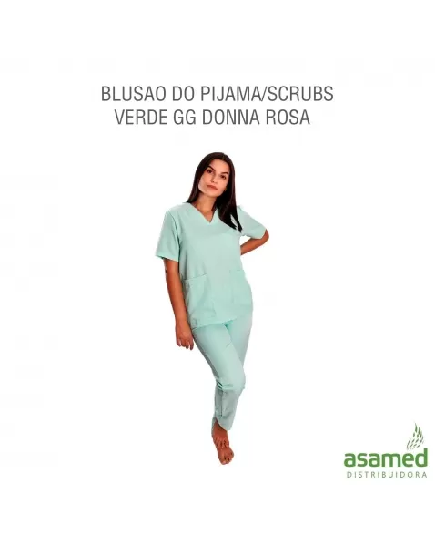 BLUSAO DO PIJAMA/SCRUBS VERDE GG DONNA ROSA