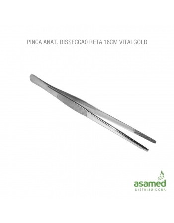 PINCA ANATOMICA DISSECCAO RETA 16CM VITALGOLD