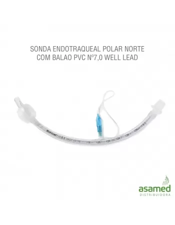 SONDA ENDOTRAQUEAL POLAR NORTE COM BALAO PVC Nº7,0 WELL LEAD