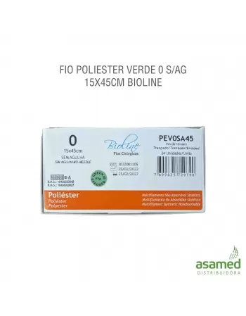 FIO POLIESTER VERDE 0 S/AG 15X45CM BIOLINE