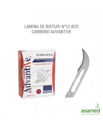 LAMINA DE BISTURI Nº12 ACO CARBONO ADVANTIVE