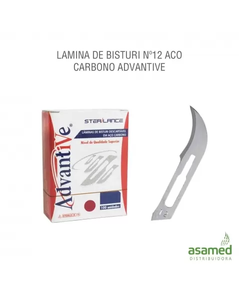 LAMINA DE BISTURI Nº12 ACO CARBONO ADVANTIVE