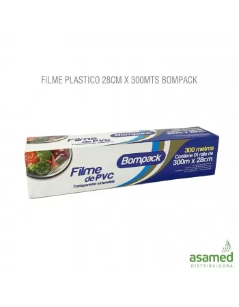 FILME PLASTICO 28CM X 300MTS BOMPACK