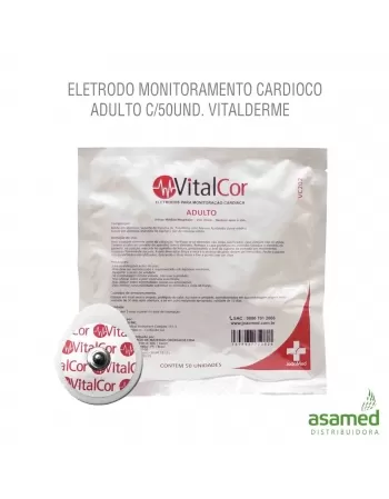 ELETRODO MONITORAMENTO CARDIOCO ADULTO C/50UND. VITALDERME