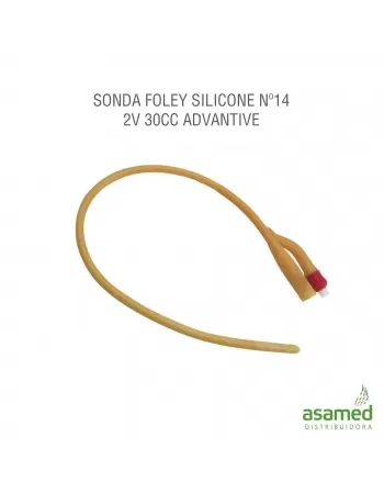 SONDA FOLEY SILICONE Nº14 2V 30CC ADVANTIVE