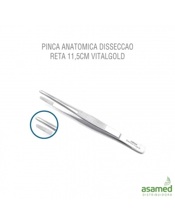 PINCA ANATOMICA DISSECCAO RETA 11,5CM VITALGOLD