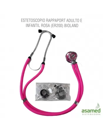 ESTETOSCOPIO RAPPAPORT ADULTO E INFANTIL ROSA (ER200) BIOLAND