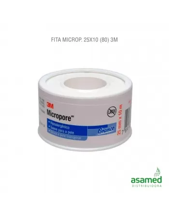 FITA MICROPORE 25MM X 10M BRANCA 3M