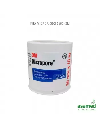 FITA MICROPORE 50MM X 10M BRANCA 3M