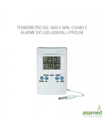 TERMOMETRO DIG. MAX E MIN. C/CABO E ALARME EXT.(GELADEIRA) J.PROLAB