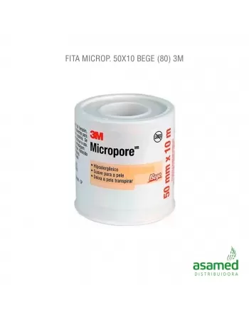 FITA MICROPORE 50MM X 10M BEGE 3M