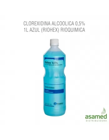 CLOREXIDINA ALCOOLICA 0,5% 1L AZUL (RIOHEX) RIOQUIMICA