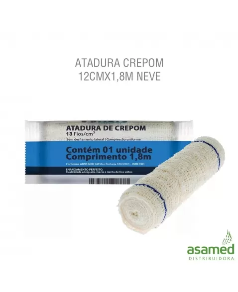 ATADURA CREPOM 12CMX1,8M NEVE