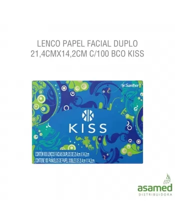 LENCO PAPEL FACIAL DUPLO 21,4CMX14,2CM C/100 BCO KISS