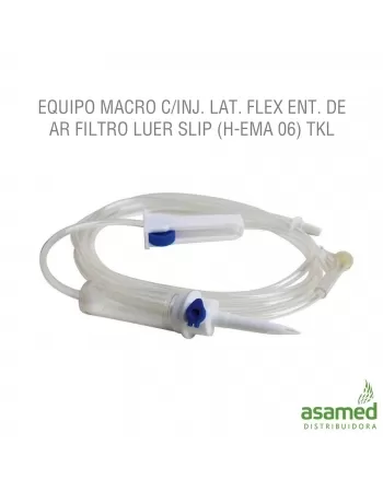 EQUIPO MACRO C/INJ. LAT. FLEX ENT. DE AR FILTRO LUER SLIP (H-EMA 06) TKL