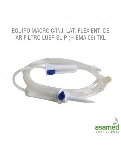 EQUIPO MACRO C/INJ. LAT. FLEX ENT. DE AR FILTRO LUER SLIP (H-EMA 06) TKL