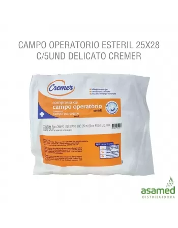 CAMPO OPERATORIO ESTERIL 25X28 C/5UND DELICATO CREMER