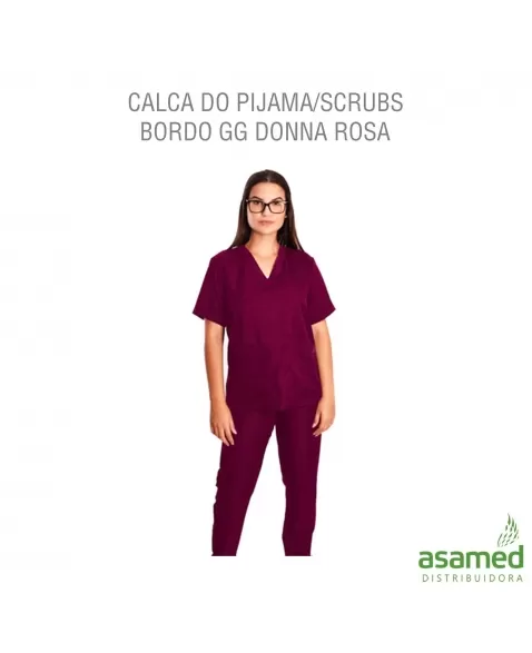 CALCA DO PIJAMA/SCRUBS BORDO GG DONNA ROSA