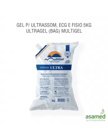 GEL P/ ULTRASSOM, ECG E FISIO 5KG ULTRAGEL (BAG) MULTIGEL