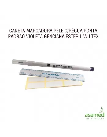 CANETA MARCADORA PELE C/REGUA PONTA PADRAO VIOLETA GENCIANA ESTERIL WILTEX