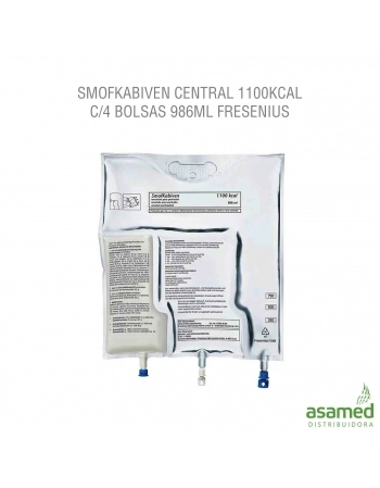 SMOFKABIVEN CENTRAL 1100KCAL C/4 BOLSAS 986ML FRESENIUS