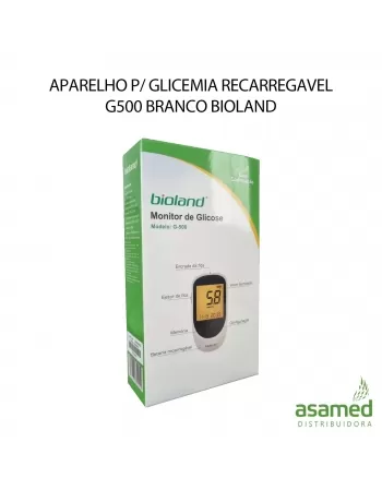 APARELHO P/ GLICEMIA RECARREGAVEL G500 BRANCO BIOLAND